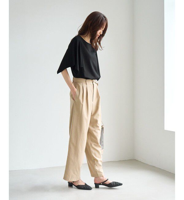 Rope&rsquo;Picnic「70シルケットハンカチスリーブトップス/UVカット・接触冷感」|Tシャツ・カットソー|