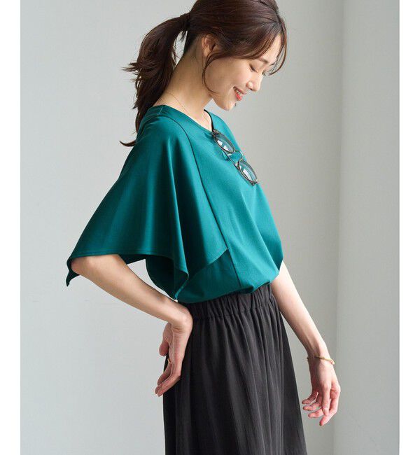 Rope&rsquo;Picnic「70シルケットハンカチスリーブトップス/UVカット・接触冷感」|Tシャツ・カットソー|