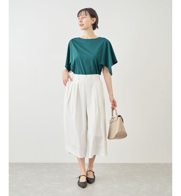 Rope&rsquo;Picnic「70シルケットハンカチスリーブトップス/UVカット・接触冷感」|Tシャツ・カットソー|