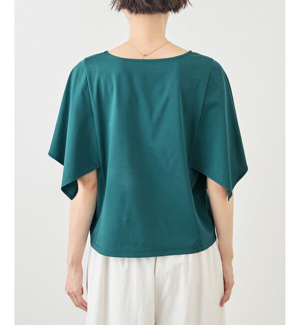 Rope&rsquo;Picnic「70シルケットハンカチスリーブトップス/UVカット・接触冷感」|Tシャツ・カットソー|
