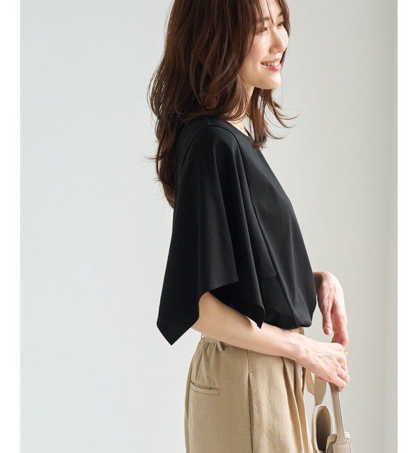 Rope&rsquo;Picnic「70シルケットハンカチスリーブトップス/UVカット・接触冷感」|Tシャツ・カットソー|