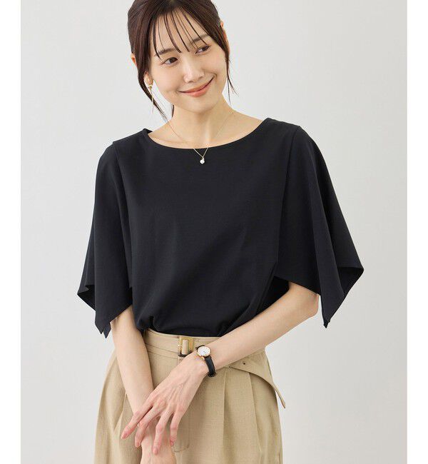 Rope&rsquo;Picnic「70シルケットハンカチスリーブトップス/UVカット・接触冷感」|Tシャツ・カットソー|