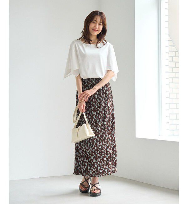 Rope&rsquo;Picnic「70シルケットハンカチスリーブトップス/UVカット・接触冷感」|Tシャツ・カットソー|