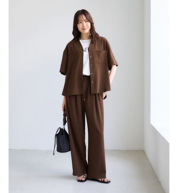 Rope&rsquo;Picnic「【ちゃんと+かわいい保証】カットジョーゼットスキッパーブラウス/UVケア・接触冷感・防シワ」|シャツ・ブラウス|