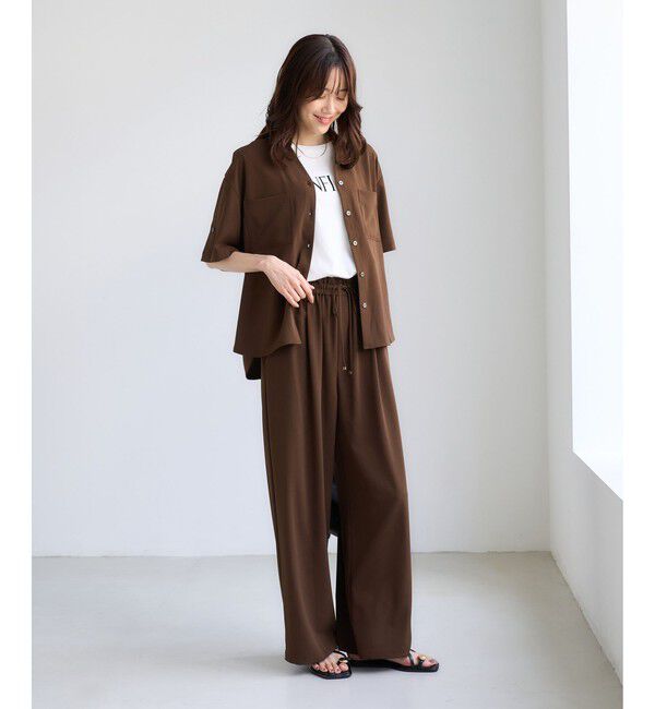 Rope&rsquo;Picnic「【ちゃんと+かわいい保証】カットジョーゼットスキッパーブラウス/UVケア・接触冷感・防シワ」|シャツ・ブラウス|