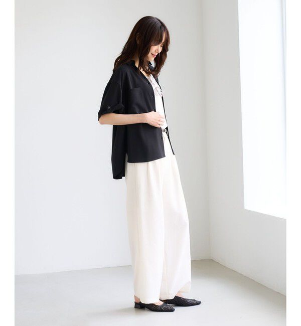 Rope&rsquo;Picnic「【ちゃんと+かわいい保証】カットジョーゼットスキッパーブラウス/UVケア・接触冷感・防シワ」|シャツ・ブラウス|