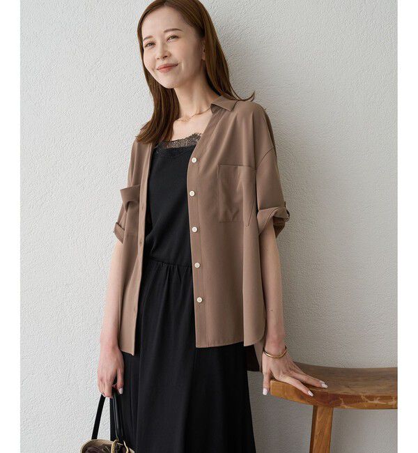 Rope&rsquo;Picnic「【ちゃんと+かわいい保証】カットジョーゼットスキッパーブラウス/UVケア・接触冷感・防シワ」|シャツ・ブラウス|