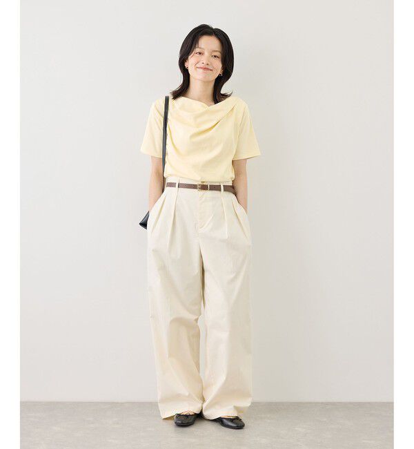 Rope&rsquo;Picnic「ハーフスリーブドレープカットトップス」|Tシャツ・カットソー|