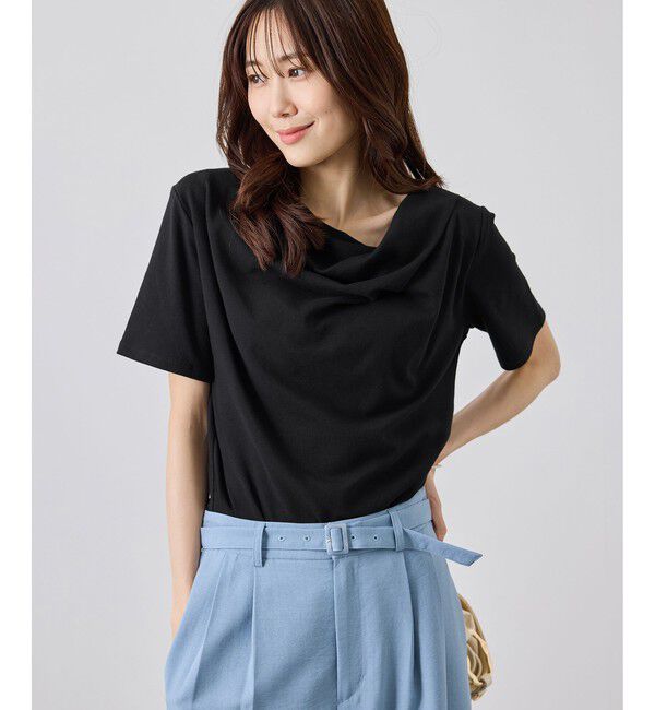 Rope&rsquo;Picnic「ハーフスリーブドレープカットトップス」|Tシャツ・カットソー|
