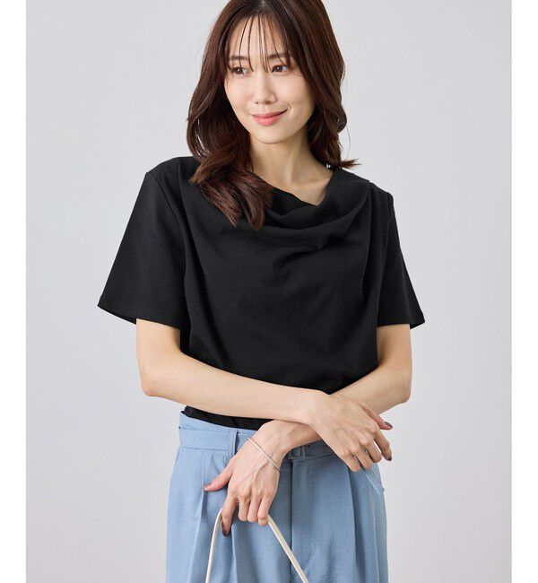 Rope&rsquo;Picnic「ハーフスリーブドレープカットトップス」|Tシャツ・カットソー|