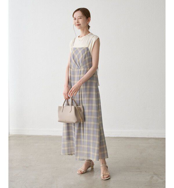 Rope&rsquo;Picnic「【一部店舗限定】シアーマドラスチェックボイルキャミワンピース」|ワンピース|
