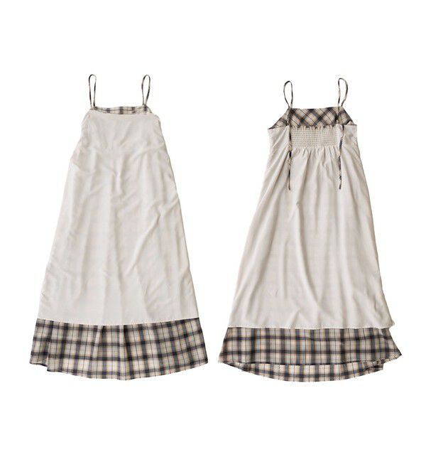 Rope&rsquo;Picnic「【一部店舗限定】シアーマドラスチェックボイルキャミワンピース」|ワンピース|