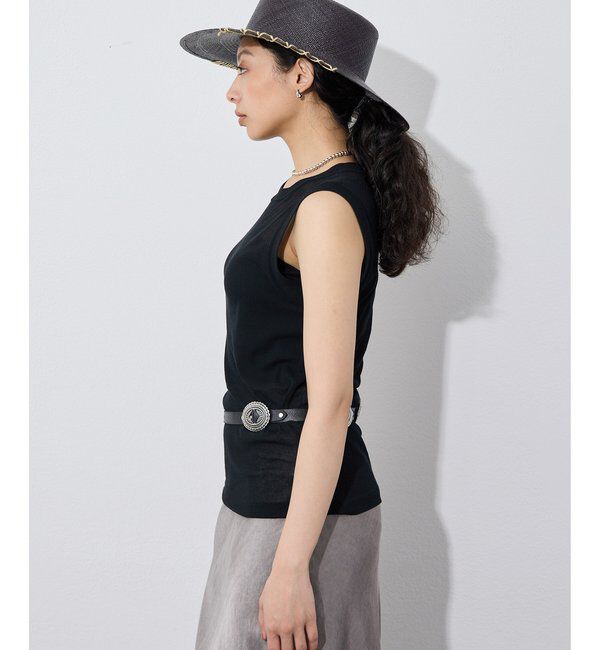  「シアーストレッチノースリーブプルオーバー」|Tシャツ・カットソー|