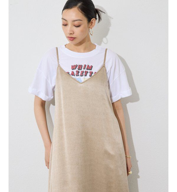  「顔料染めツイルキャミワンピース」|ワンピース|