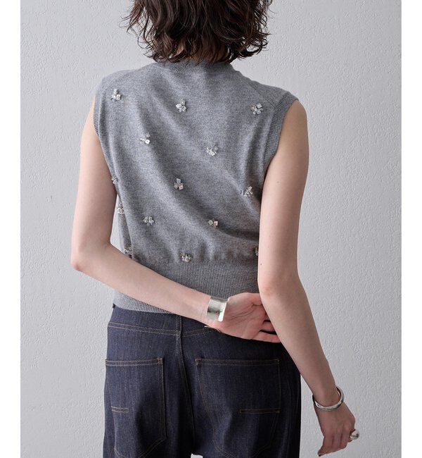  「《アンサンブル対応》ビーズ刺繍ニットベスト」|ニット・セーター|