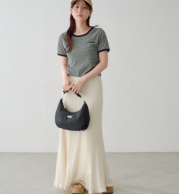  「ボーダー刺繍TEE」|Tシャツ・カットソー|