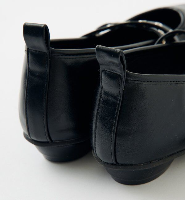  「【メッシュ&PU】ハトメベルトバレエシューズ」|その他|