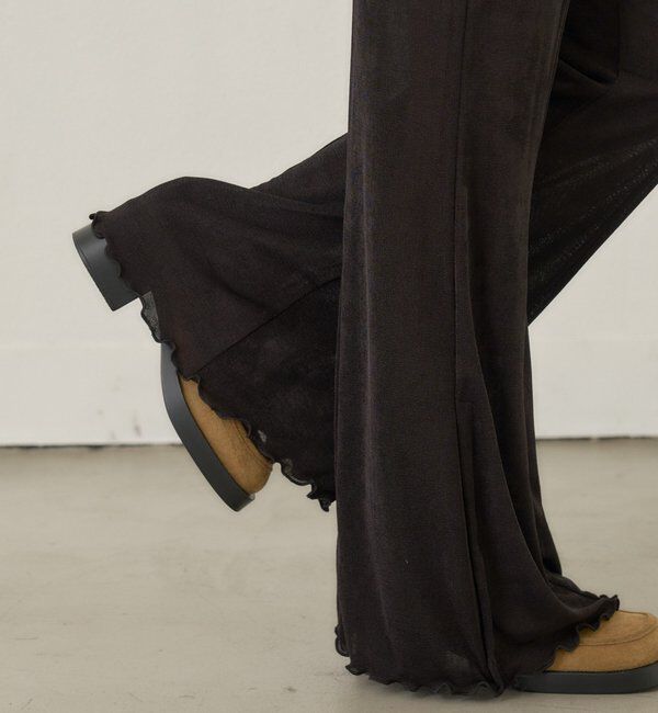  「【WEB限定】B シアーリブフレアパンツ」|その他|