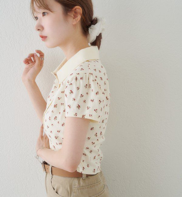  「【6.21(日)0:00発売/WEB先行】フラワーチビポロtee」|ポロシャツ|