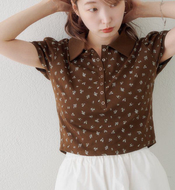  「【6.21(日)0:00発売/WEB先行】フラワーチビポロtee」|ポロシャツ|