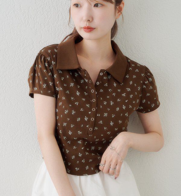  「【6.21(日)0:00発売/WEB先行】フラワーチビポロtee」|ポロシャツ|