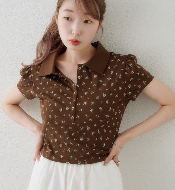  「【6.21(日)0:00発売/WEB先行】フラワーチビポロtee」|ポロシャツ|