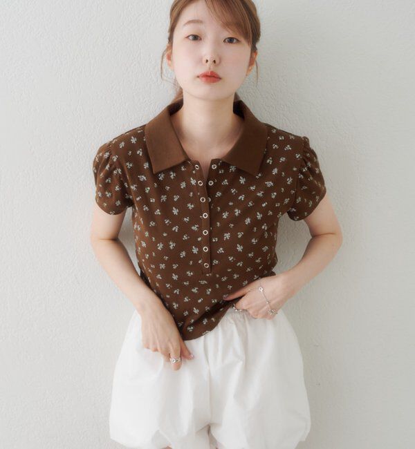  「【6.21(日)0:00発売/WEB先行】フラワーチビポロtee」|ポロシャツ|