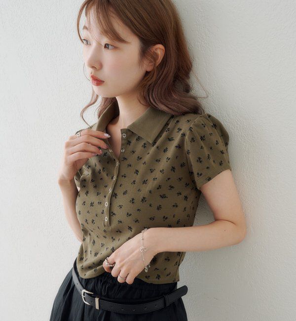  「【6.21(日)0:00発売/WEB先行】フラワーチビポロtee」|ポロシャツ|