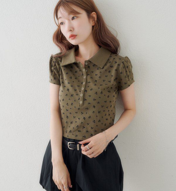  「【6.21(日)0:00発売/WEB先行】フラワーチビポロtee」|ポロシャツ|