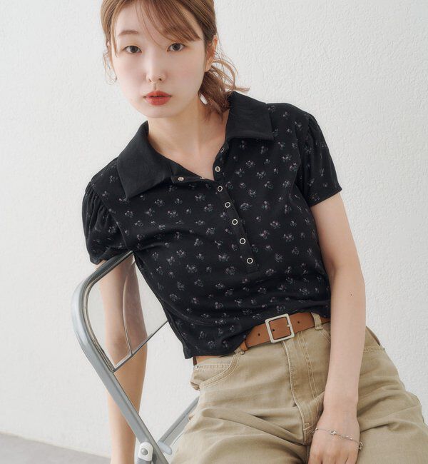  「【6.21(日)0:00発売/WEB先行】フラワーチビポロtee」|ポロシャツ|