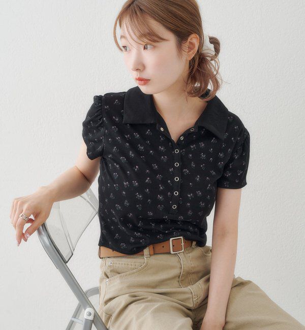  「【6.21(日)0:00発売/WEB先行】フラワーチビポロtee」|ポロシャツ|