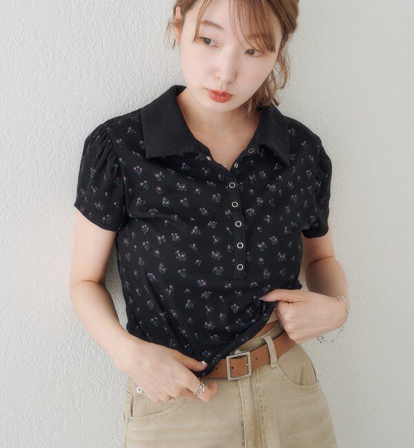  「【6.21(日)0:00発売/WEB先行】フラワーチビポロtee」|ポロシャツ|