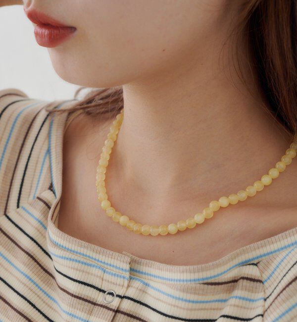  「【fiw.】ミルキードロップネックレス」|ネックレス|イエローその他1