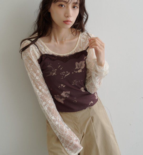  「スカラップカットレースカーディガン」|Tシャツ・カットソー|
