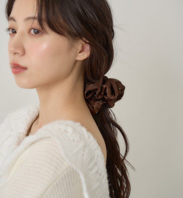  「【fiw.】サテンスタッズシュシュ」|その他|