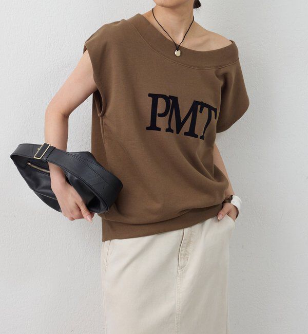  「オフショルスウェットTee」|Tシャツ・カットソー|カーキ