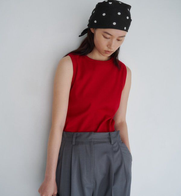  「【5色展開】リブコンパクトノースリーブ」|Tシャツ・カットソー|