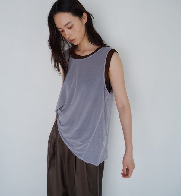  「カットシフォンレイヤードタンクSET」|キャミソール|