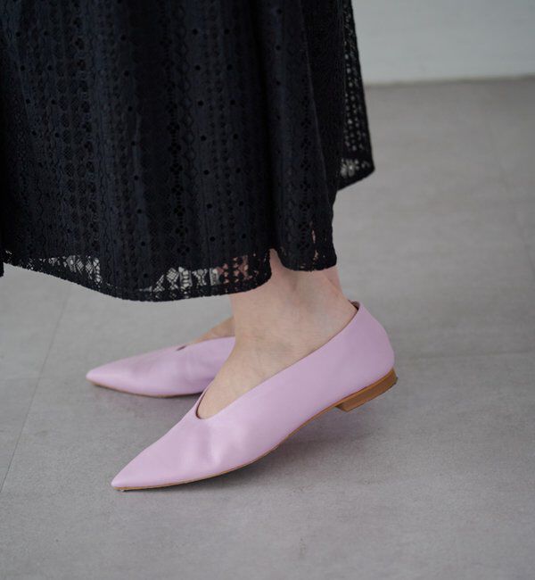  「【リバイバル】ポインテッドレザーシューズ」|パンプス|
