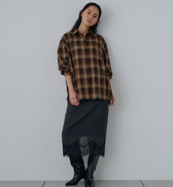  「バックボタンチェックシャツ」|シャツ・ブラウス|