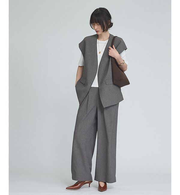 qualite「【セットアップ対応】ウールライクワイドパンツ」|その他|