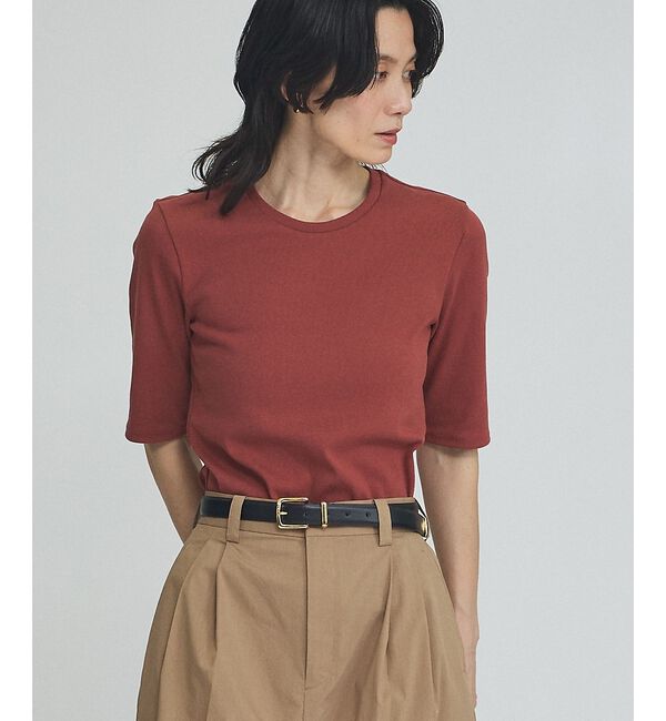 qualite「【コットン100％】サイロプレミアムフライスTシャツ」|Tシャツ・カットソー|テラコッタ