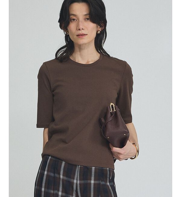 qualite「【コットン100％】サイロプレミアムフライスTシャツ」|Tシャツ・カットソー|ブラウン