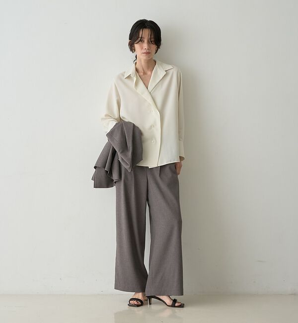 qualite「ドレープレギュラーシャツ」|シャツ・ブラウス|