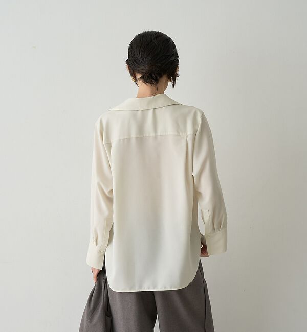 qualite「ドレープレギュラーシャツ」|シャツ・ブラウス|