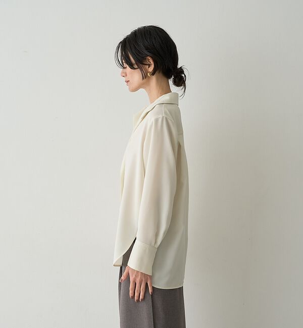 qualite「ドレープレギュラーシャツ」|シャツ・ブラウス|