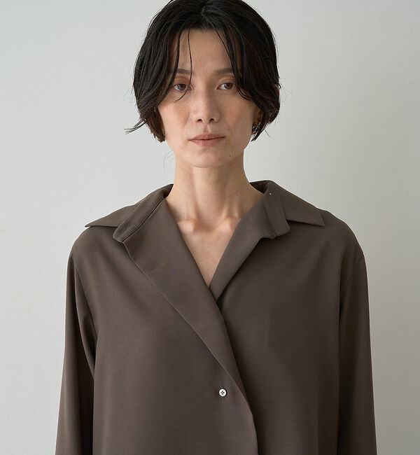 qualite「ドレープレギュラーシャツ」|シャツ・ブラウス|