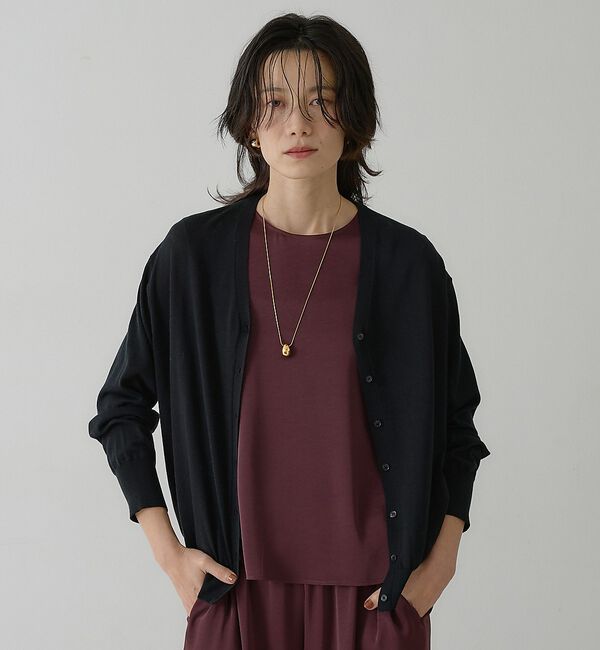 qualite「テンセルウールカシュクールカーディガン」|カーディガン|