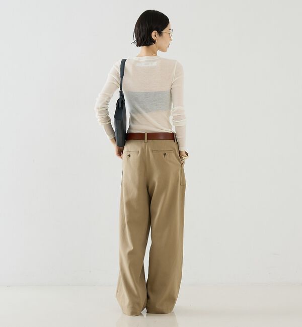 The Store by C' 「【COCUCA】ウールシフォンリブプルオーバー」|Tシャツ・カットソー|