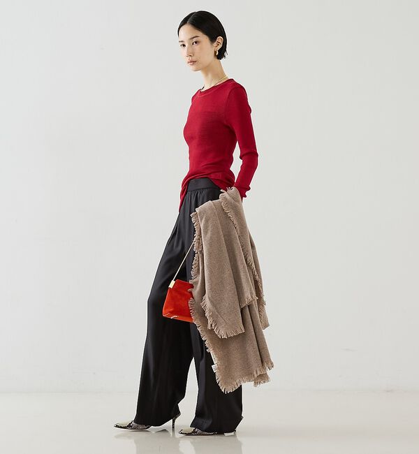 The Store by C' 「【COCUCA】ウールシフォンリブプルオーバー」|Tシャツ・カットソー|